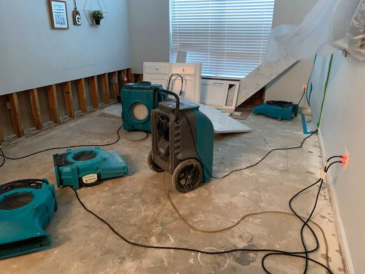 Dehumidifier in flood-cut room for Water Extraction & Removal in North Mankato